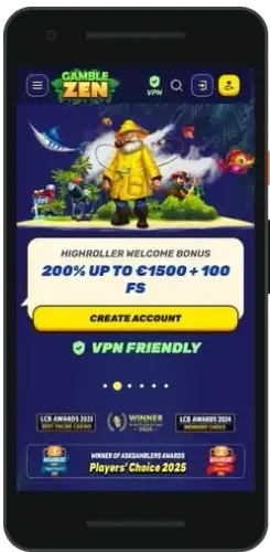 Gamblezen registration on a phone