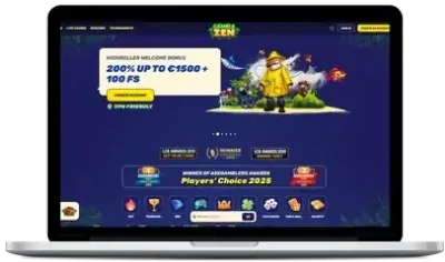 Gamblezen game lobby on a laptop